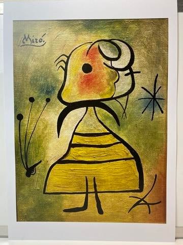Joan Miro, Original Print, Limited Edition, Gallery Seal, Stamped,: Joan Miro, Original Print, Limited Edition, Gallery Seal, Stamped, Digital print on paper, Solid Finishing: Classic (300gsm) Limited Edition of 2500 Numbered and Stamped Sizes- 32 x 45cm Art