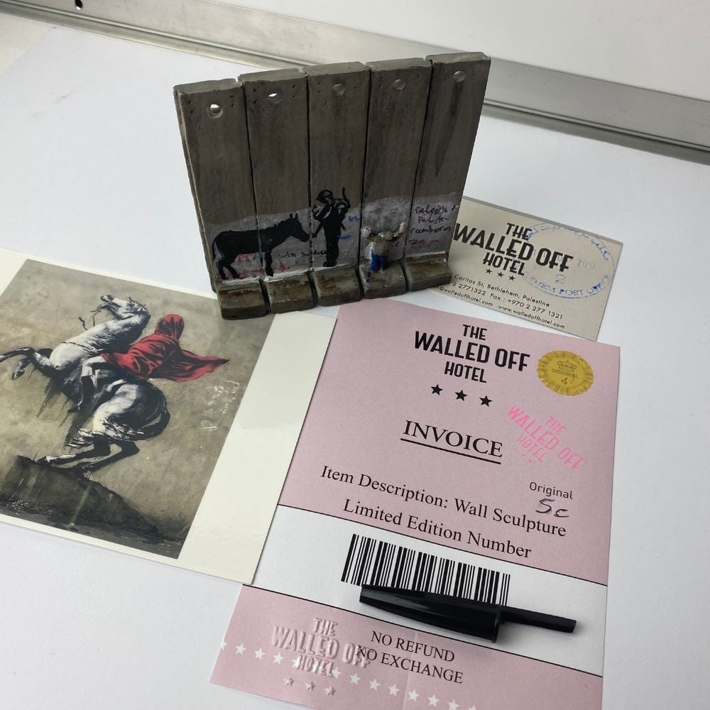 The Walled Off Hotel- Banksy, Wall Section, Original, Limited Edition, - 2