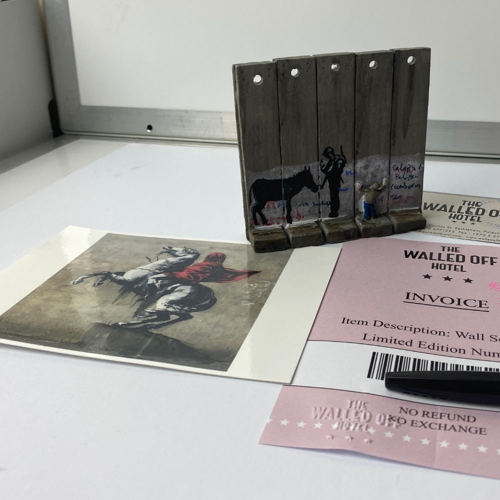 The Walled Off Hotel- Banksy, Wall Section, Original, Limited Edition, - 4