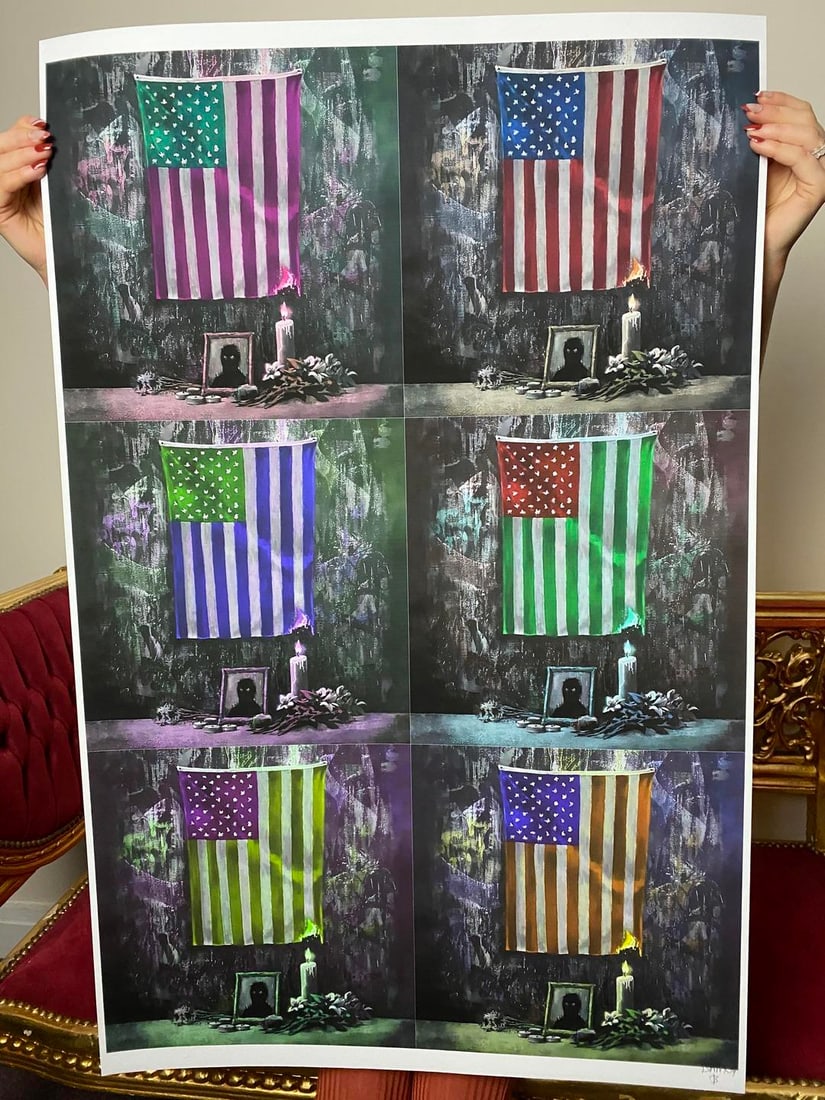 Banksy, In the manner of”, COA. Walled Off Hotel, Original, Limited Edition. Signed. Numbered - 2