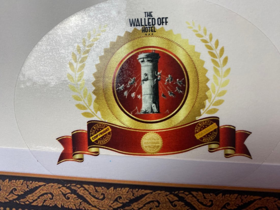 Banksy, In the manner of”, COA. Walled Off Hotel, Original, Limited Edition. Signed. Numbered. - 7