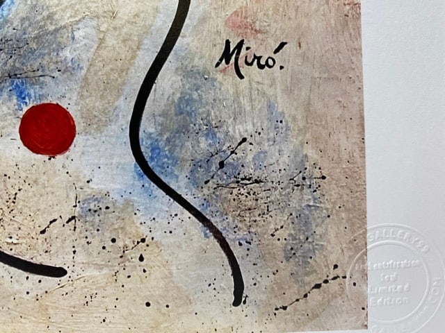 Joan Miro, Original Print, Limited Edition, Gallery Seal, Stamped, - 2