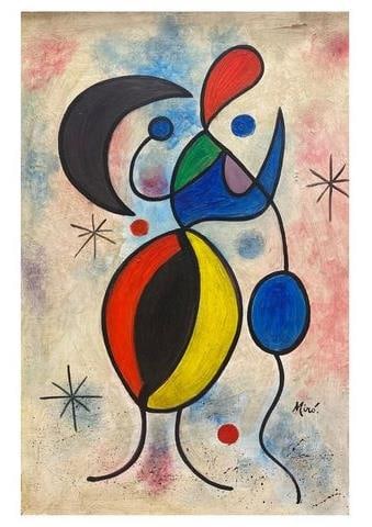 Joan Miro, Original Print, Limited Edition, Gallery Seal, Stamped, - 4