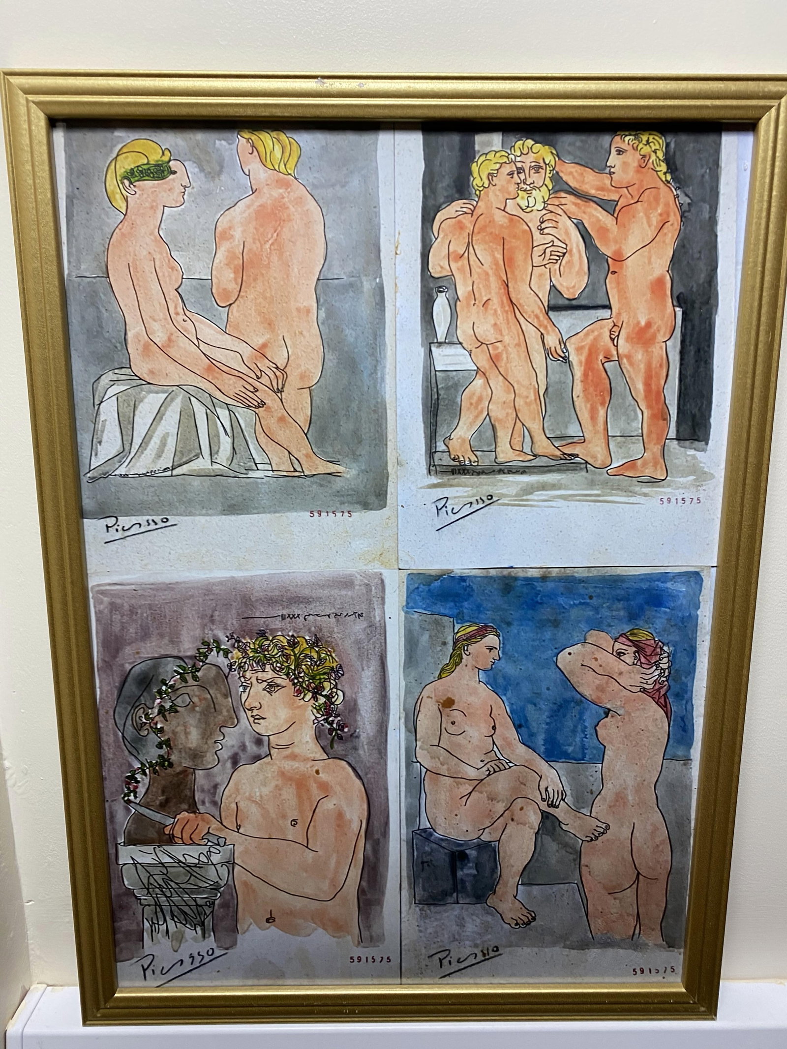 Picasso, Original Poster,Gallery99 Limited Edition,: Limited edition poster printed on a glossy paper, measurements, 420 x 594 mm with watermark seal and stamp on the back from art gallery99 private collection. Please note artwork would be shipped