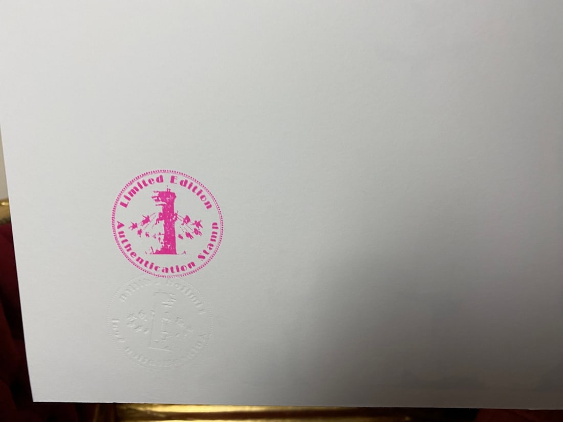 Banksy, In the manner of”, COA. Walled Off Hotel, Original, Limited Edition. Signed. Numbered. - 6