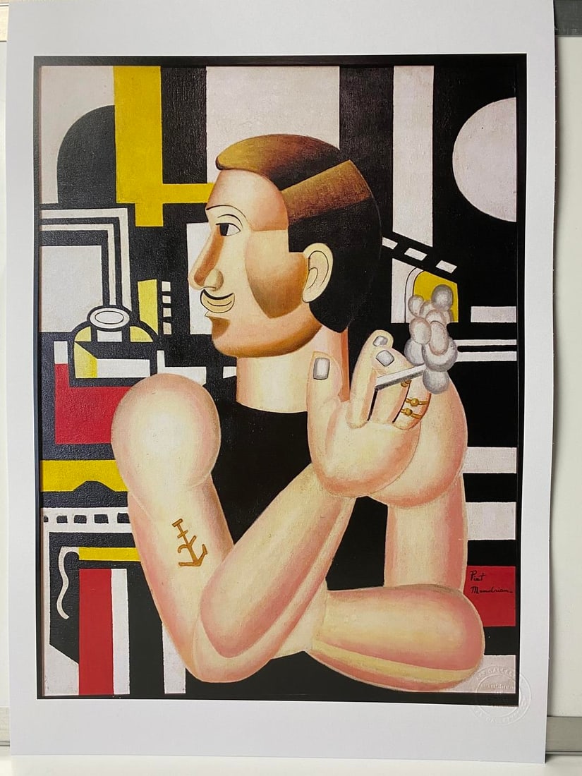 Piet Mondrian Original Limited Edition Print Digital Plate Signed,1914 (1 of 9)