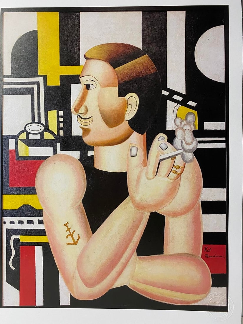 Piet Mondrian Original Limited Edition Print Digital Plate Signed,1914 - 5