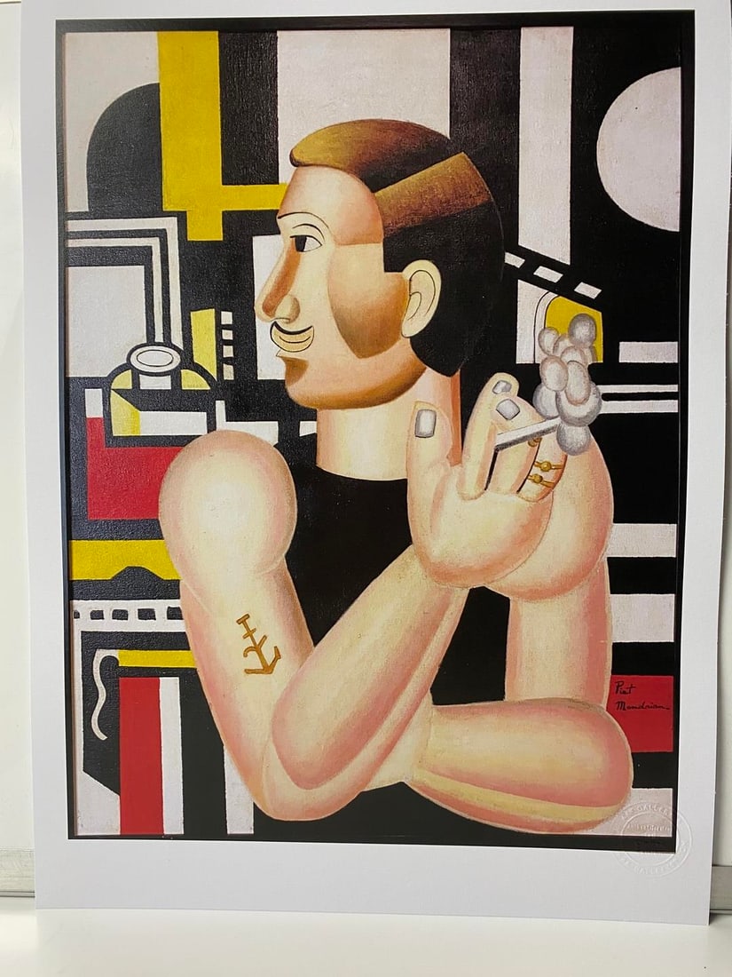 Piet Mondrian Original Limited Edition Print Digital Plate Signed,1914 - 6