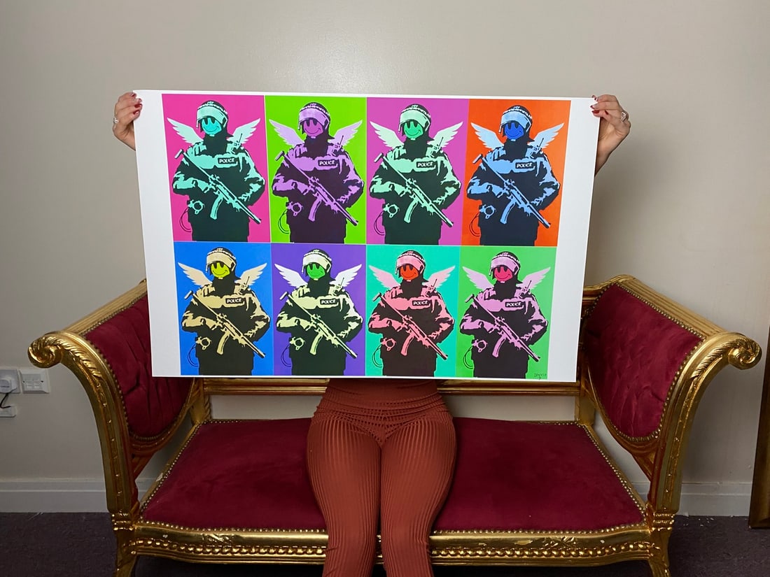 Banksy, In the manner of”, COA. Walled Off Hotel, Original, Limited Edition. Signed. Numbered: Banksy, In the manner of”, COA. Walled Off Hotel, Original, Limited Edition. Signed. Numbered Direct from the walled of Hotel Art Gallery UK, Limited Edition Prints. Please