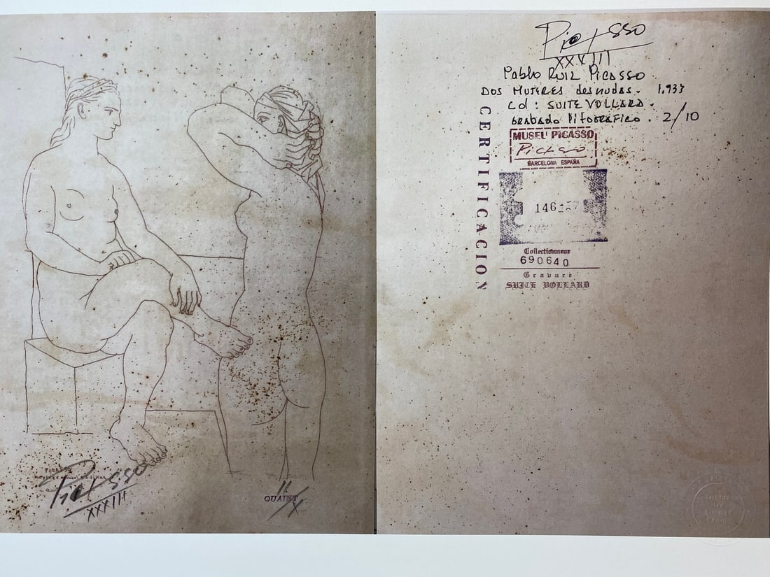 Pablo Picasso, Original Print, Limited Edition, Gallery Seal, Stamped, - 2