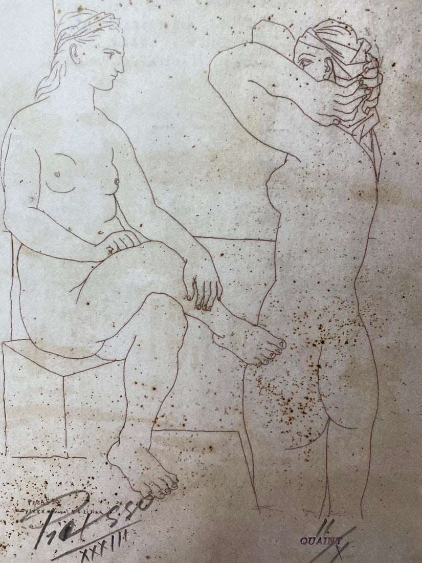 Pablo Picasso, Original Print, Limited Edition, Gallery Seal, Stamped, - 4