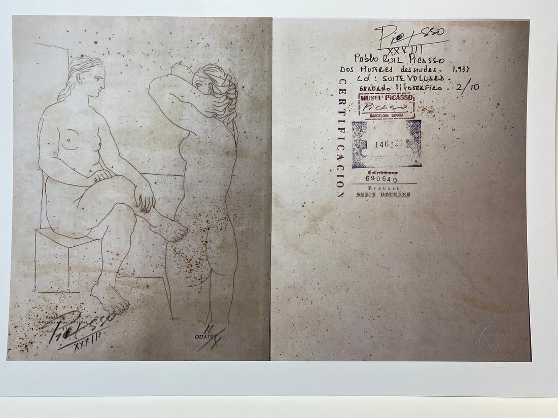 Pablo Picasso, Original Print, Limited Edition, Gallery Seal, Stamped, - 5