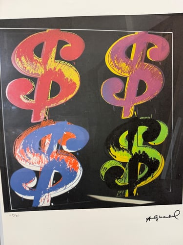Andy Warhol, Original, Print, Limited addition, Plate signed, Seal, Stamped,: Andy Warhol, Original, Print, Limited addition, Plate signed, Seal, Stamped, Andy Warhol edition Arabic numbering - numbering 100 copies - Approximate dimensions of the sheet 57.3 x 38.4 cm - INTONSO