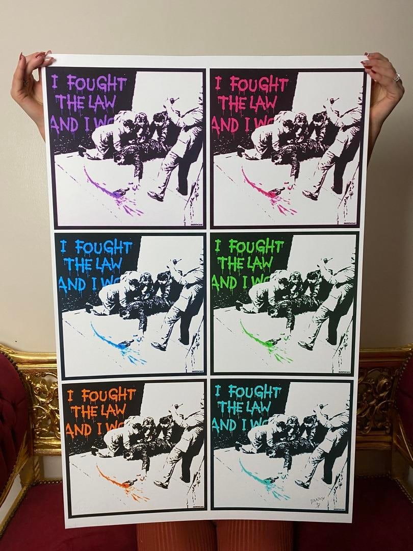 Banksy, In the manner of”, COA. Walled Off Hotel, Original, Limited Edition. Signed. Numbered. - 2