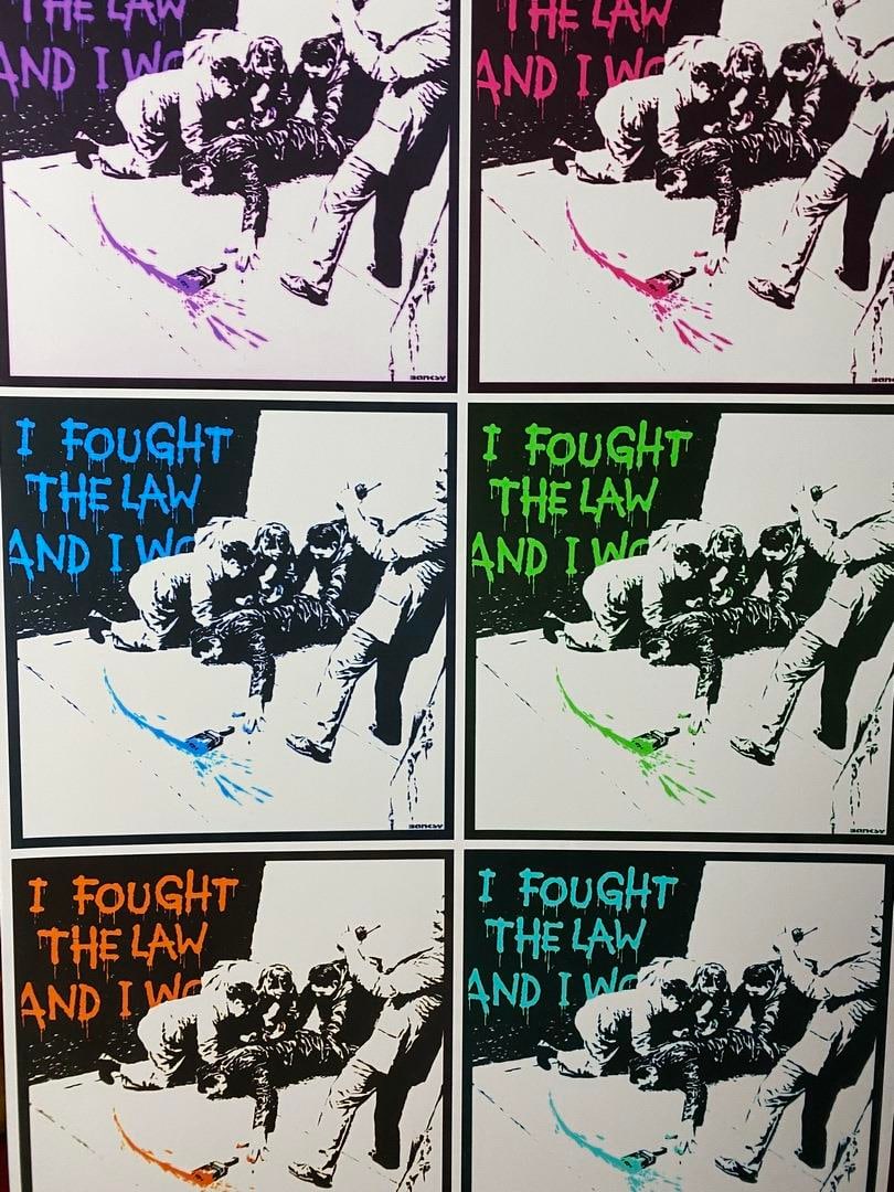 Banksy, In the manner of”, COA. Walled Off Hotel, Original, Limited Edition. Signed. Numbered. - 3