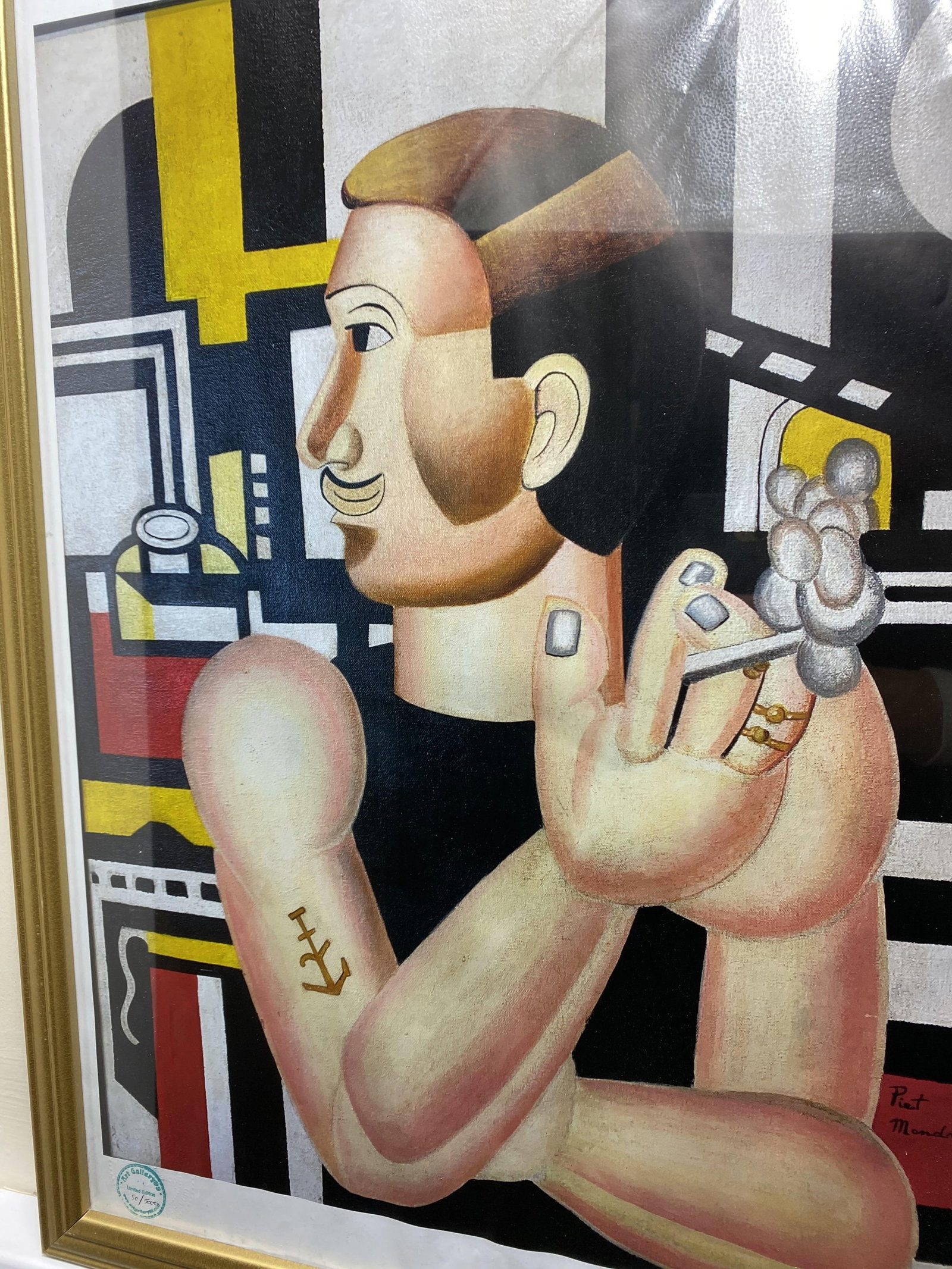 Piet Mondrian, Original Poster,Gallery99 Limited Edition Plate Signed, - 2