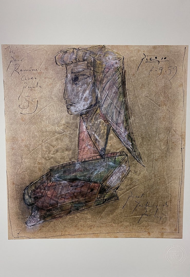 Picasso, Original Print, Limited Edition Print Plate Signed,: Picasso, Original Print, Limited Edition Print Plate Signed, Artwork, from Leo Castelli gallery, stamped on reverse, edited by G Israel on Arches paper, numbered edition of 100, 55cm x 38cm, unframed