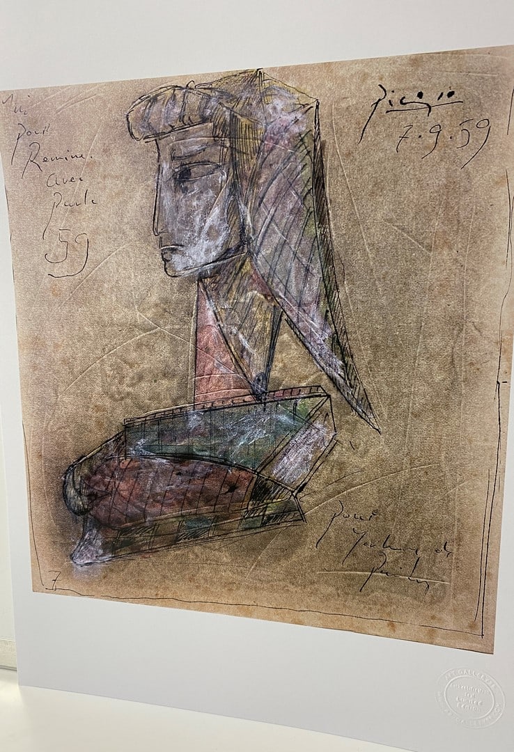 Picasso, Original Print, Limited Edition Print Plate Signed, - 5