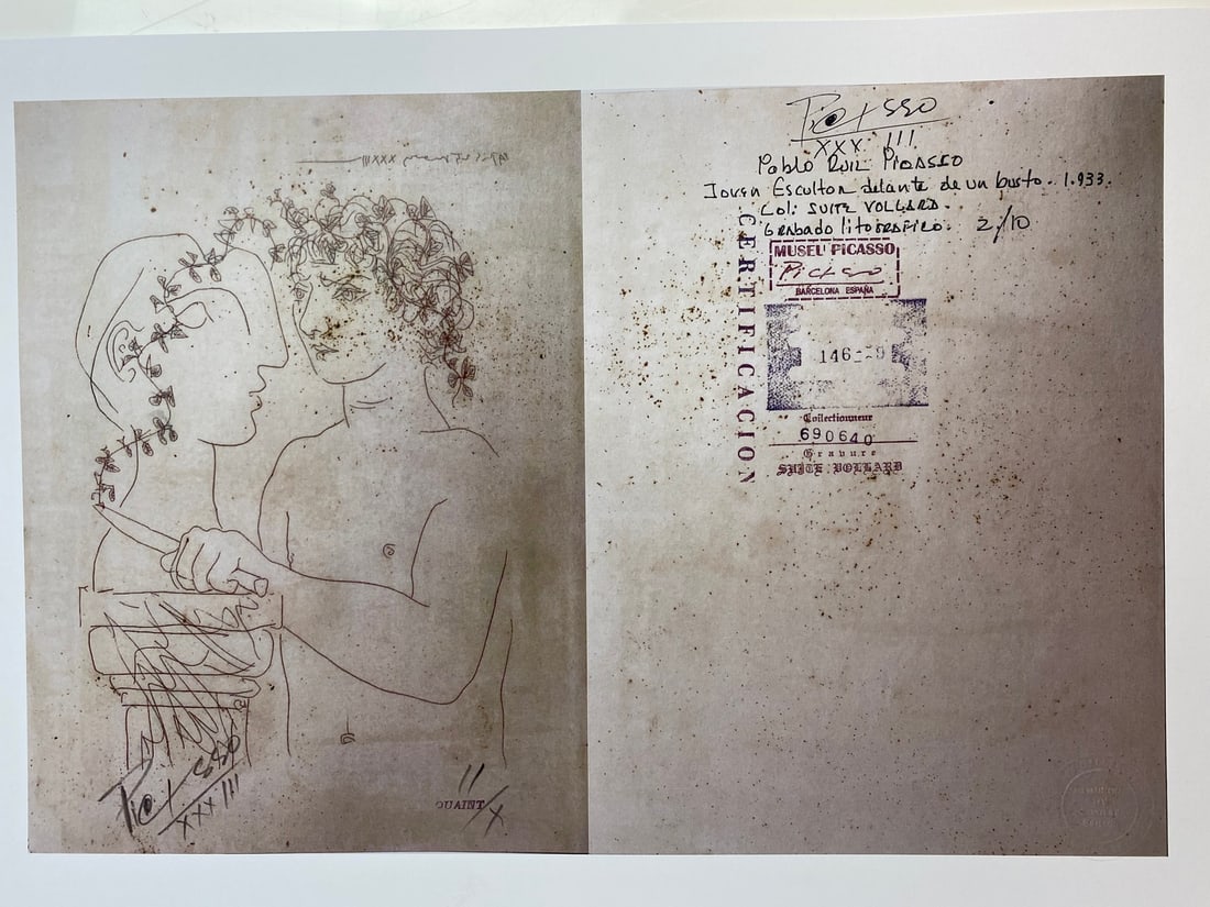 Pablo Picasso, Original Print, Limited Edition, Gallery Seal, Stamped,: Pablo Picasso, Original Print, Limited Edition, Gallery Seal, Stamped, Digital print on paper, Solid Finishing: Classic (300gsm) Limited Edition of 2500 Numbered and Stamped Sizes- 32 x 45cm