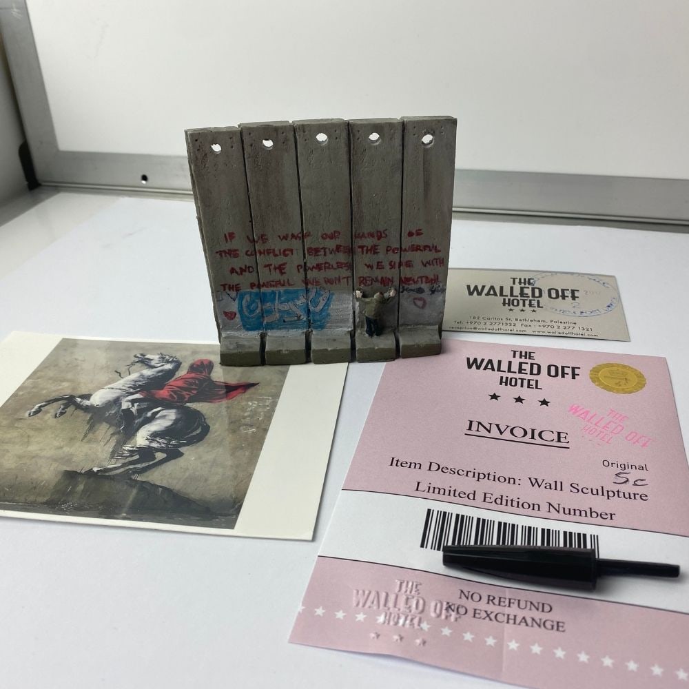 The Walled Off Hotel- Banksy, Wall Section, Original, Limited Edition, - 2