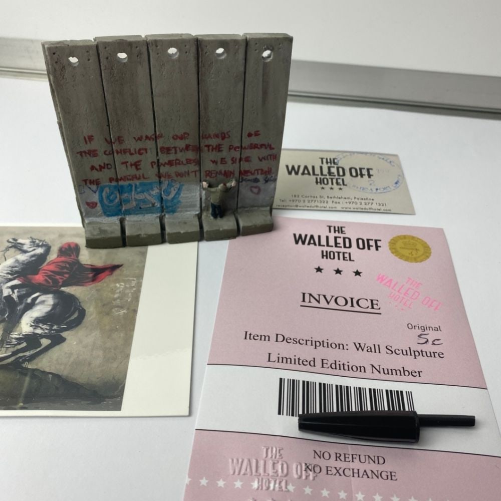 The Walled Off Hotel- Banksy, Wall Section, Original, Limited Edition, - 4