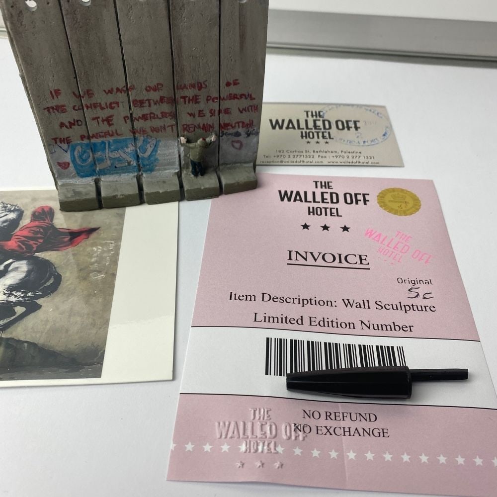 The Walled Off Hotel- Banksy, Wall Section, Original, Limited Edition, - 5