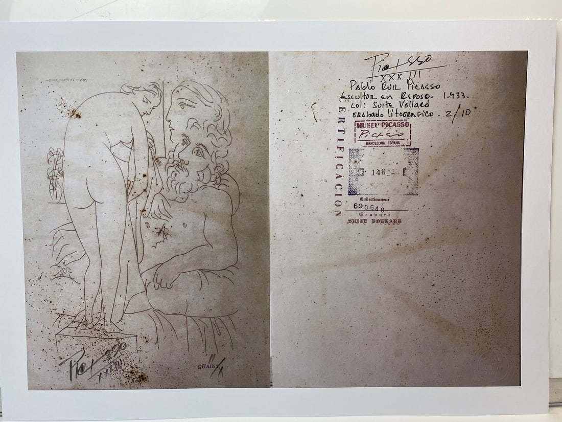 Pablo Picasso, Original Print, Limited Edition, Gallery Seal, Stamped, (1 of 9)