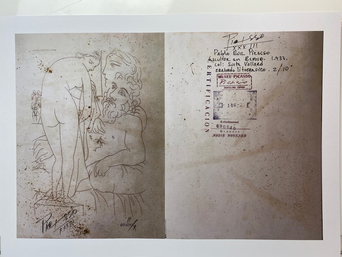 Pablo Picasso, Original Print, Limited Edition, Gallery Seal, Stamped, - 2