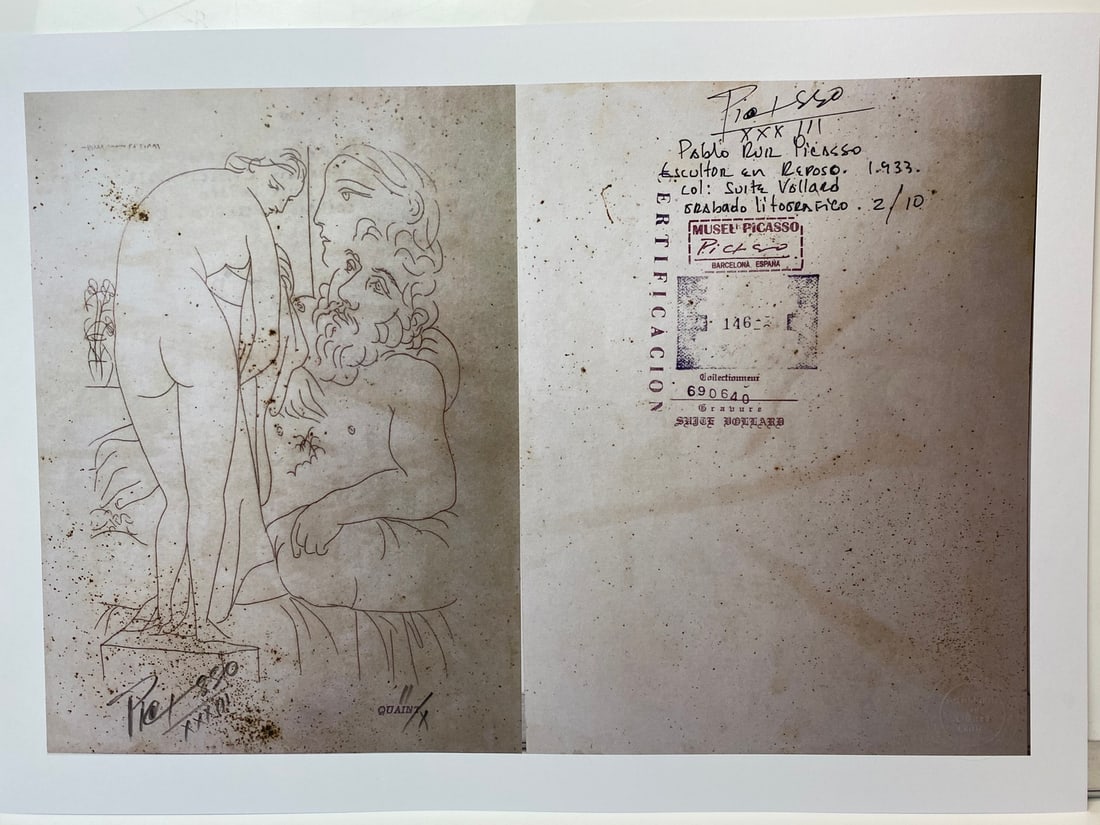 Pablo Picasso, Original Print, Limited Edition, Gallery Seal, Stamped, - 3