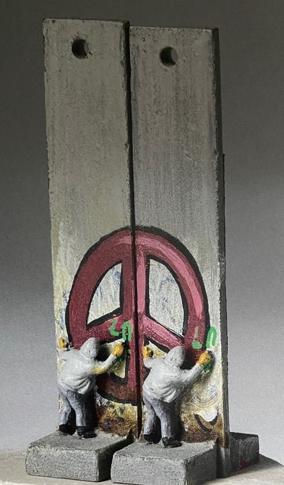 The Walled Off Hotel, Banksy, key Fob Sculpture. Original, Limited Edition, (1 of 1)