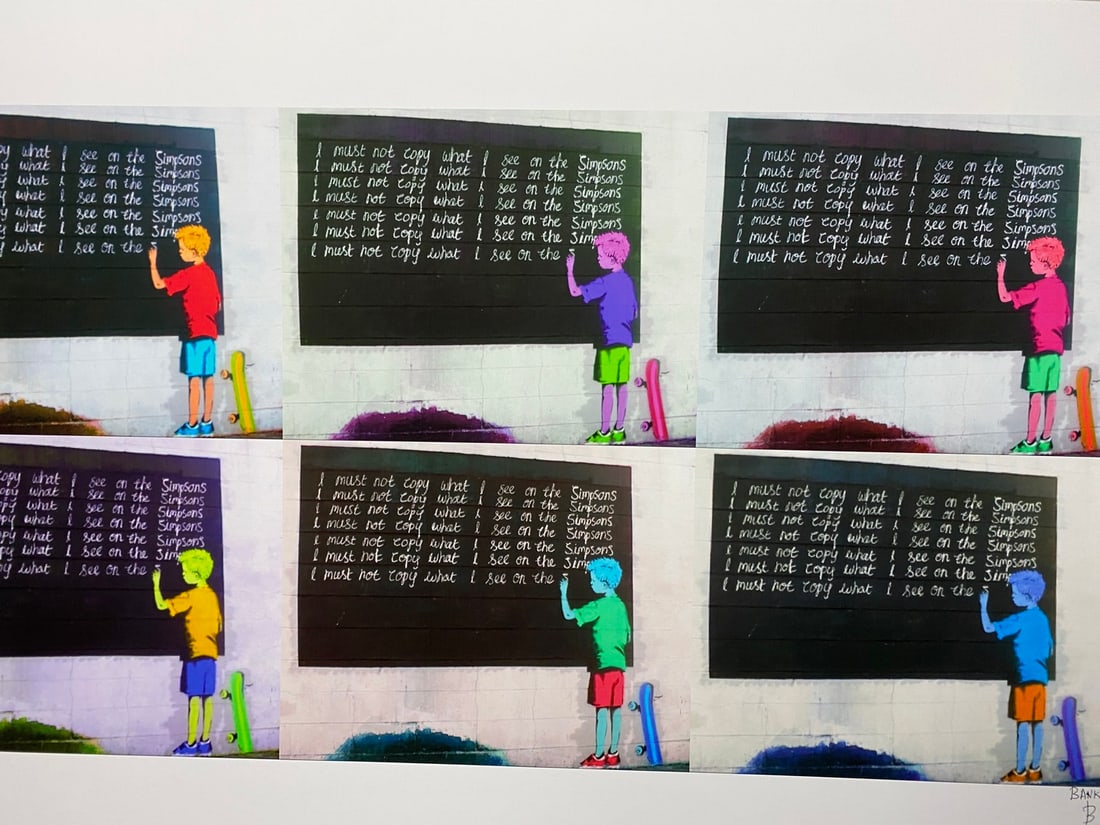 Banksy, In the manner of”, COA. Walled Off Hotel, Original, Limited Edition. Signed. Numbered, - 5