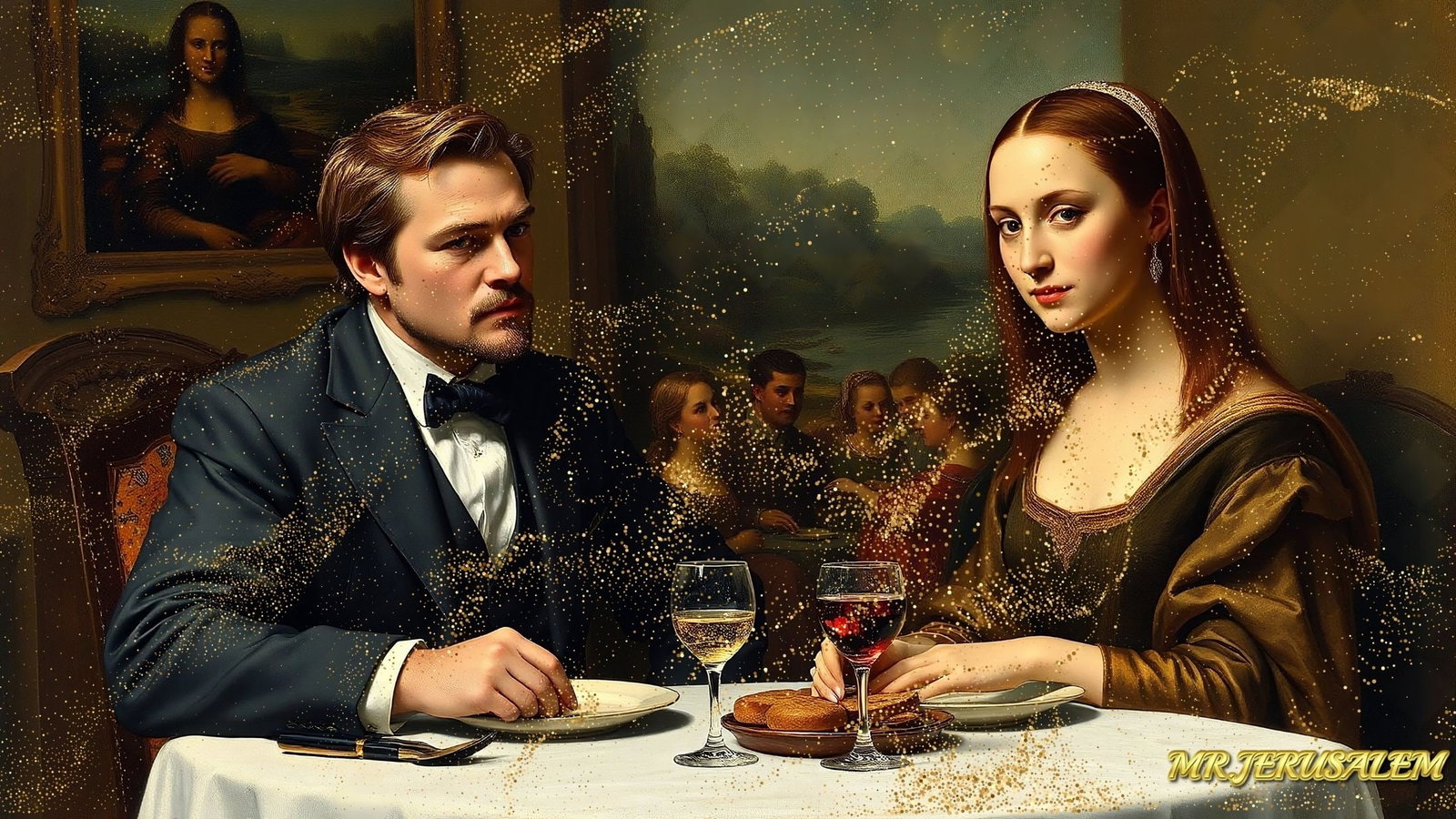 Leonardo DiCaprio - Dinner With Mona Lisa-D1, Limited Edition of 50 Pieces, Signed & Numbered (1 of 5)