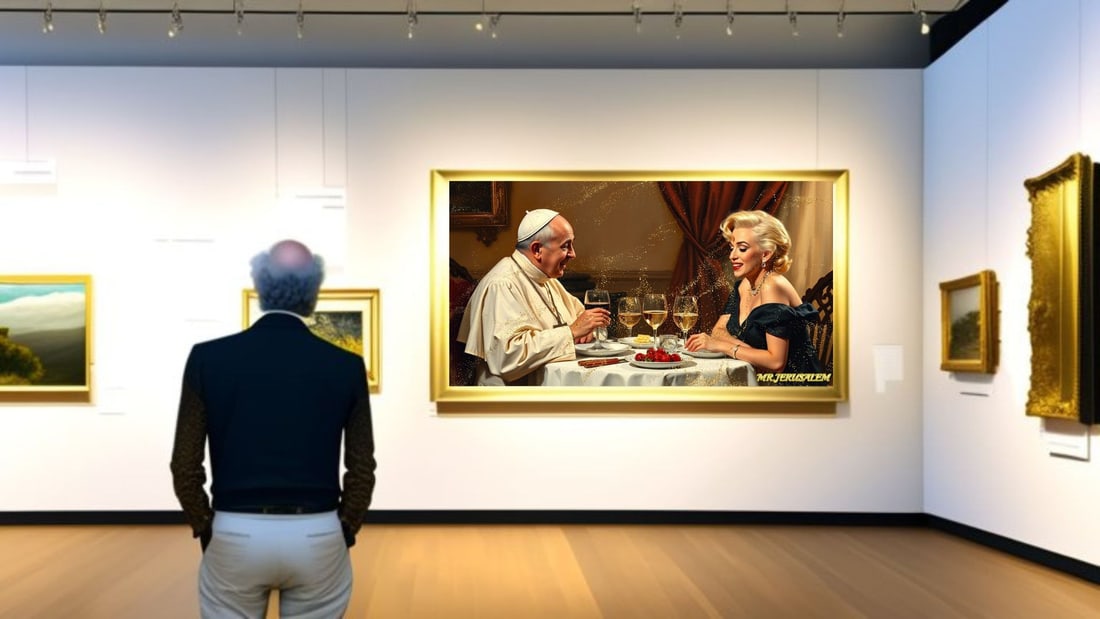Pope Francis - Dinner With Marilyn Monroe-D2, Limited Edition of 50 Pieces, Signed & Numbered - 2