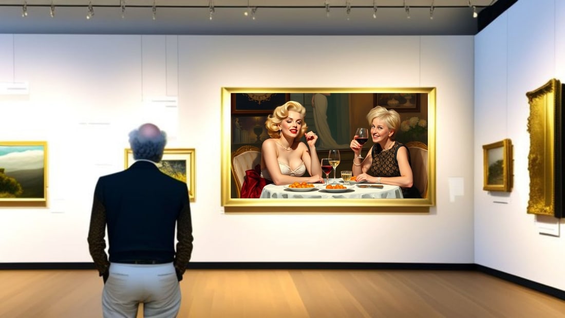 Ellen Degeneres - Dinner With Marilyn Monroe-D2, Limited Edition of 50 Pieces, Signed & Numbered - 2