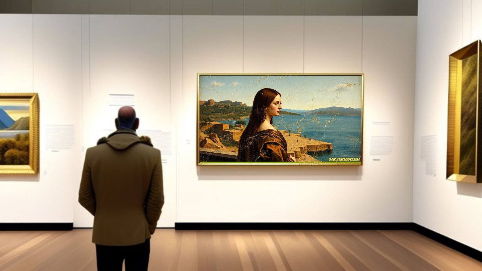 Mona Lisa- At Dead Sea, Mix Media, Limited Edition of 50 Pieces, Signed & Numbered, - 2