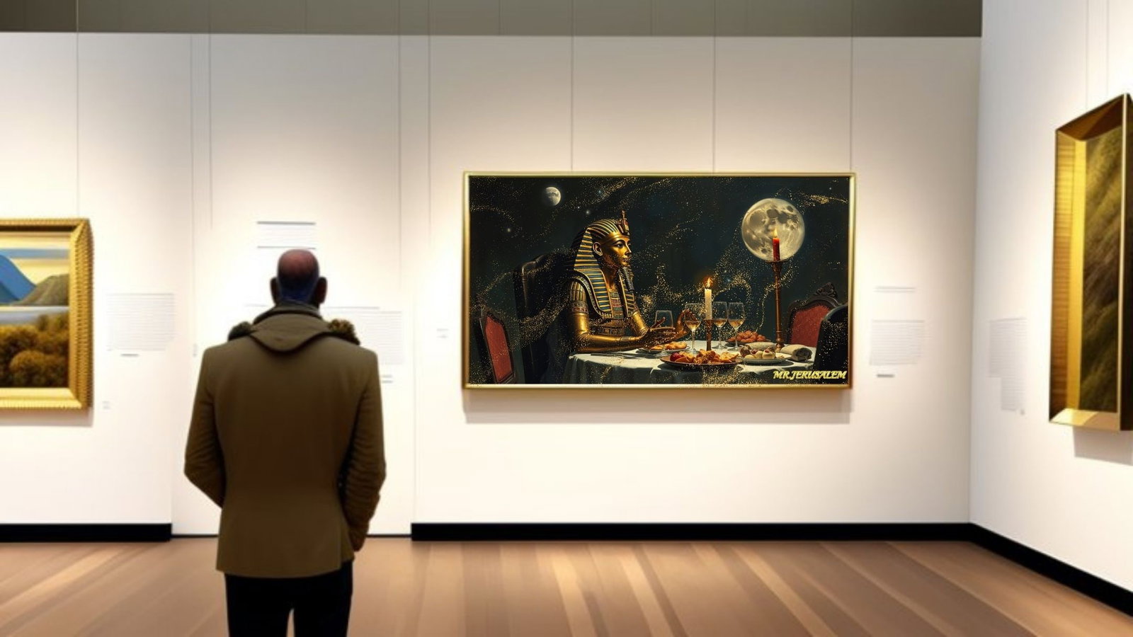 Tutankhamun Dinner Alone, Canvas Mixed Media, Limited Edition of 50 Pieces - 2