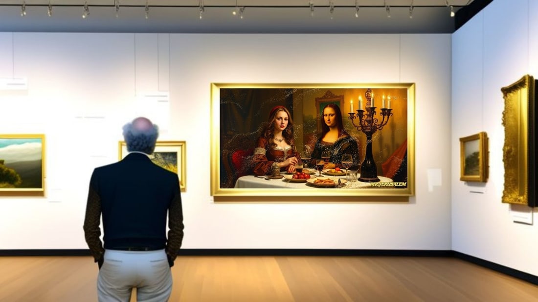 Shakira - Dinner With Mona Lisa-D1, Limited Edition of 50 Pieces, Signed & Numbered - 2