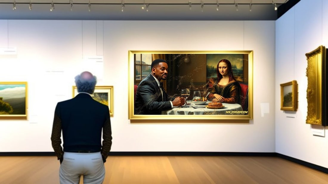 Will Smith - Dinner With Mona Lisa-D1, Limited Edition of 50 Pieces, Signed & Numbered - 2
