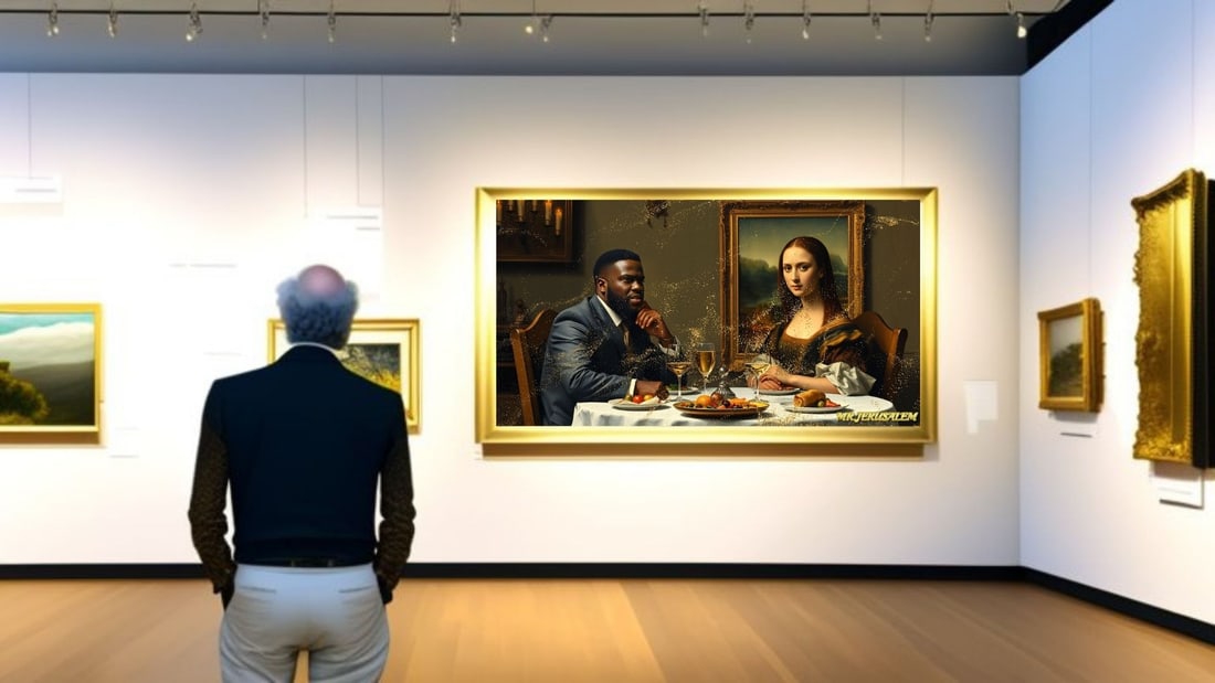 Kevin Hart - Dinner With Mona Lisa-D1, Limited Edition of 50 Pieces, Signed & Numbered - 2