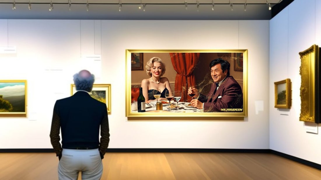 Jackie Chan - Dinner With Marilyn Monroe-D1, Limited Edition of 50 Pieces, Signed & Numbered - 2