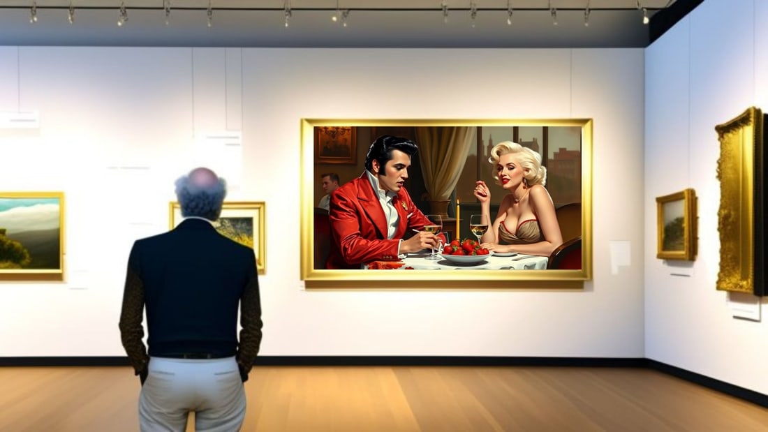 Elvis Presley - Dinner With Marilyn Monroe-D2, Limited Edition of 50 Pieces, Signed & Numbered - 2