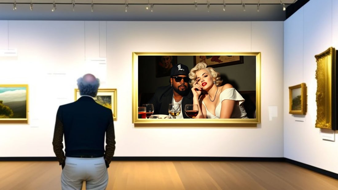 Ice Cube - Dinner With Marilyn Monroe-D2, Limited Edition of 50 Pieces, Signed & Numbered - 2