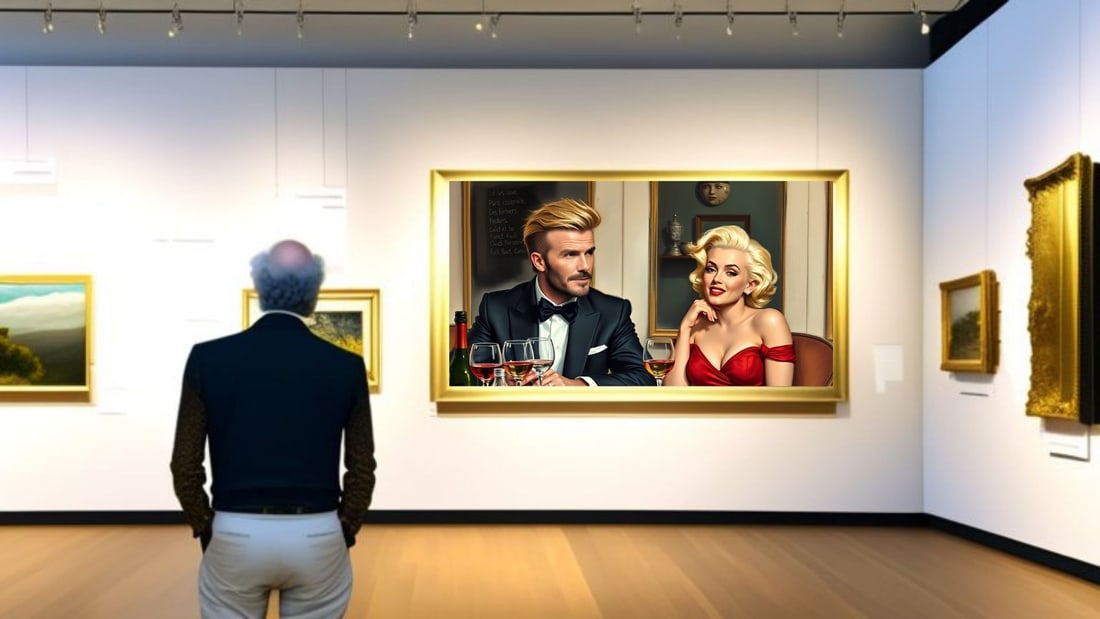 David Beckham - Dinner With Marilyn Monroe-D1, Limited Edition of 50 Pieces, Signed & Numbered - 2
