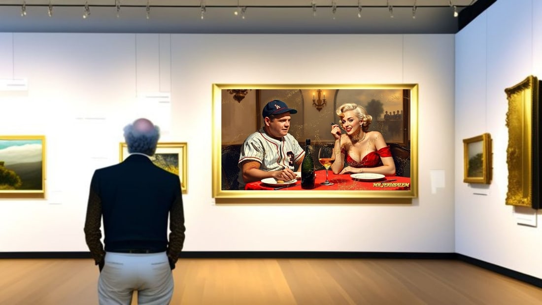 Babe Ruth - Dinner With Marilyn Monroe- D1, Limited Edition of 50 Pieces, Signed & Numbered - 2