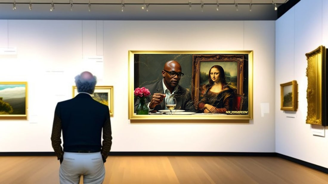 Samuel L. Jackson - Dinner With Mona Lisa-D1, Limited Edition of 50 Pieces, Signed & Numbered - 2