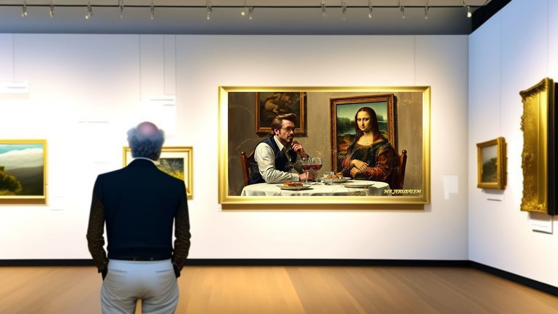 Robert Downey Jr - Dinner With Mona Lisa-D1, Limited Edition of 50 Pieces, Signed & Numbered - 2