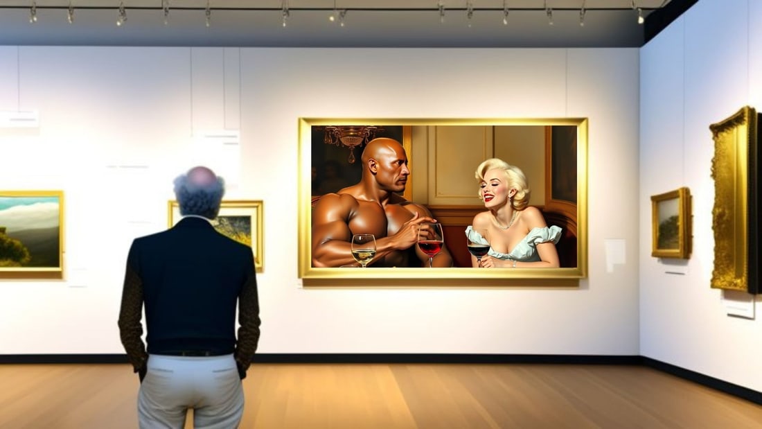 Dwayne Johnson - Dinner With Marilyn Monroe-D1, Limited Edition of 50 Pieces, Signed & Numbered - 2