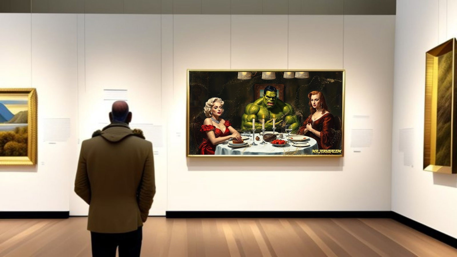 Hulk Dinner With Mona Lisa & Marilyn Monroe-D2, Limited Edition of 50 Pieces - 2