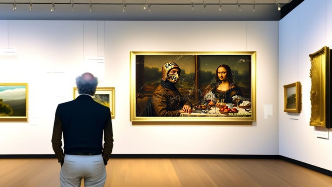 Banksy - Dinner With Mona Lisa- D1, Limited Edition of 50 Pieces, Signed & Numbered - 2