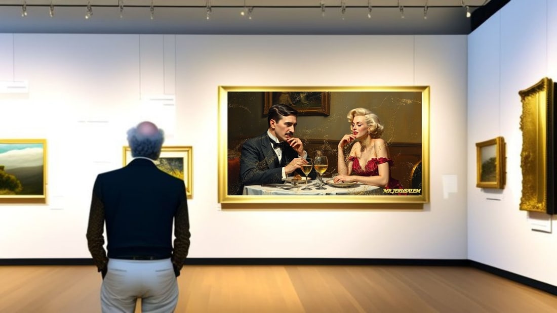 Nikola Tesla - Dinner With Marilyn Monroe-D2, Limited Edition of 50 Pieces, Signed & Numbered - 2